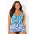 thumbnail image 4 of Swimsuits for All Women's V-Neck Flowy Tankini Top, 4 of 5