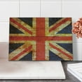 thumbnail image 2 of England Cutting Board, Grunge Union Jack Design National United Kingdom Country Flag Image, Decorative Tempered Glass Cutting and Serving Board, in 3 Sizes, by Ambesonne, 2 of 5