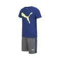 thumbnail image 3 of PUMA Boys' Performance SS Logo Tee & Athletic Short Set, Elektro Blue, 3T, 3 of 3