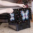 thumbnail image 5 of TSOVTHRID Butterfly Diamond Glitter Print Toaster Cover with 2 Slice Wide Slot, Stain Resistant Bread Maker Dust Protector Washable Small Appliance Covers with Hang Loop, 5 of 8
