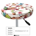thumbnail image 4 of Vsdgher Watercolor Floral With Butterflies Print Stool Covers Round,Stretch Round Stool Covers Washable Stool Cushion Slipcover Elastic Chair Covers for 12-14 Inch Chair, 4 of 7