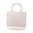 thumbnail image 2 of Jarrón de vidrio moderno, jarrón, jardinera, terrario, forma de bolso, arreglo floral para rosa, 2 of 9