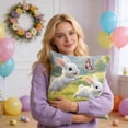 thumbnail image 5 of Nkmbld Easter Decorations Throw Pillow Covers Rabbits Short Lint Material Easter Ambiance Decoration Living Room Bedroom Sofa Pillowcase, 5 of 8
