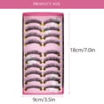 thumbnail image 2 of IBASETOY Fake Eyelash Black Artificial Fiber 10 Pairs for Women Makeup, 2 of 8