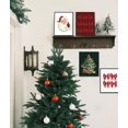 thumbnail image 4 of Hieng Falalala Christmas Decorations, Christmas Wall Art Prints Set of 4, Vintage Santa Christmas Tree Posters Wall Art Decor for Reading Room Bedroom, Red & Green Unframed, 4 of 6