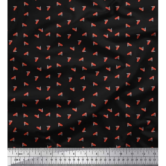 Soimoi Moss Georgette Fabric Pocket Knife Shirting Printed Fabric 1 Yard 42 Inch Wide