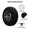 thumbnail image 2 of Logiee Travel1 Print Spare Tire Cover, Universal Wheel Protectors,Waterproof Dust-Proof UV Sun Wheel Tire Cover,Fit for SUV, RV, Travel Trailer, Truck-14 inch, 2 of 6