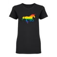 thumbnail image 2 of Gay Rainbow Flag Unicorn Shaped T-Shirt Women -Image by Shutterstock, Female x-Large, 2 of 4