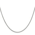thumbnail image 2 of Diamond2Deal 925 Sterling Silver 1.7 mm Diamond-cut Rope Chain Necklace for Women 16", 2 of 6
