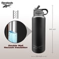 thumbnail image 4 of Botella de agua Reebok 950 ml de acero inoxidable con pajita negra, 4 of 8