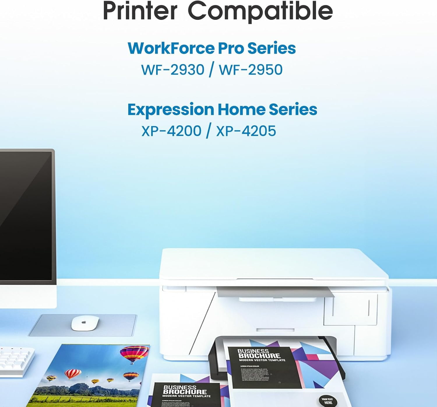HOMEDOZE Compatible with Epson T232 XL 232 Black Ink Cartridge, Works for XP-4200 XP-4205 WF-2950 WF-2930 Printer, 2 Pack Black Ink Cartridges