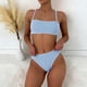 thumbnail image 2 of Conjunto de Bikini de Cintura Alta Traje de Baño Diario Conservador de las Mujeres Combinado de Dos Piezas, Nylon Spandex Beach Wear con Almohadilla de Pecho, 2 of 6