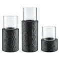 thumbnail image 5 of Danya B. Clear Glass Hurricane and Metal Base Candle Holder Set of 3, 5 of 8