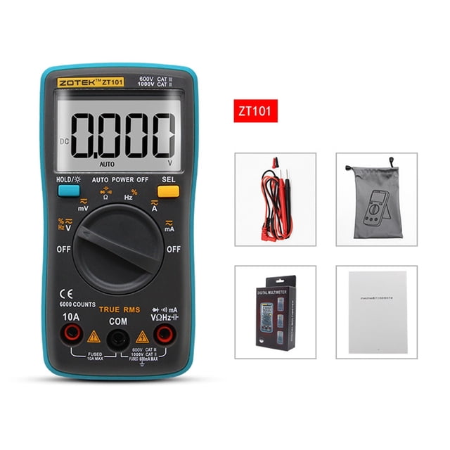 Digital Multimeter ZT98/100/101/102 True RMS Auto Range Multimetro Voltmeter Ammeter Capacitance Temperature Hz NCV Tester ,High Efficiency