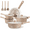 Taupe, variant on Carote Nonstick Ceramic Cookware Set 12-Piece,Kitchen Pots and Pans Set,Stay-Cool Handles,Induction Compatible,Cookware Set for RV and Camping,White