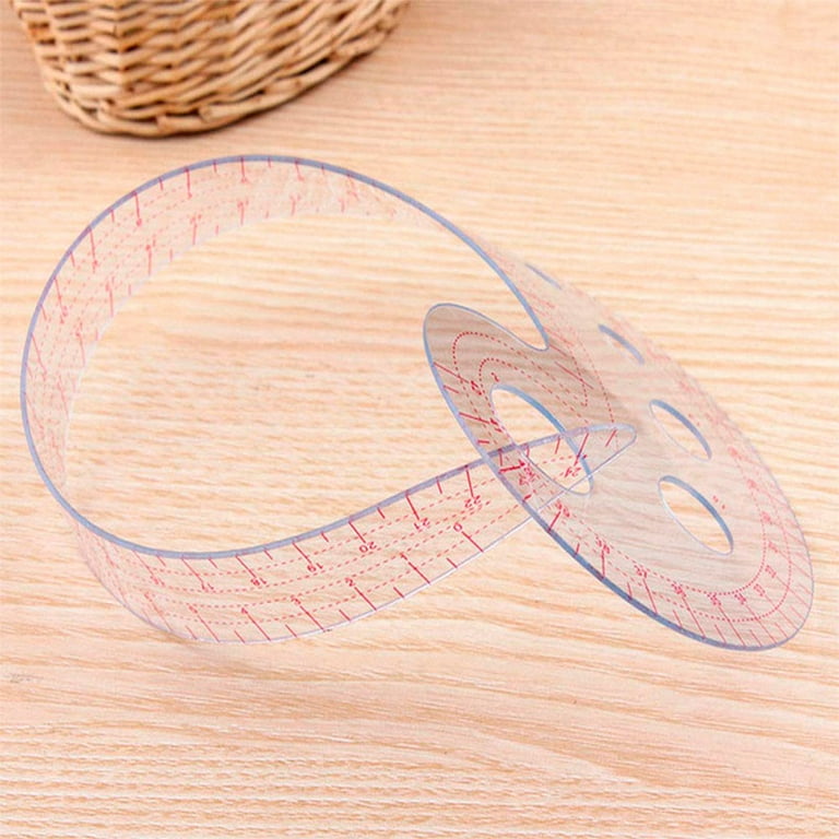  French Curve Ruler for Pattern Making Set,65 PCS Sewing Curve  Ruler Kit with Felt Bag, 2 Cloud Ruler,7 Sewing Ruler,Sewing Clips,Tracing  Wheel,Curved Ruler and Color Positioning Needle for Sewing
