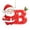 B, variant on MInHoues Christmas Tree Letter Ornament, 3.15" Santa Claus Alphabet Decoration, Acrylic Festive Hanging Charm for Front Door Wall Fireplace Holiday Home Decor, K