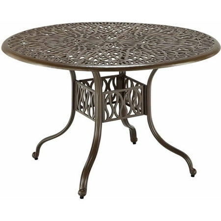 Home Styles Floral Blossom Taupe Dining Table, 48
