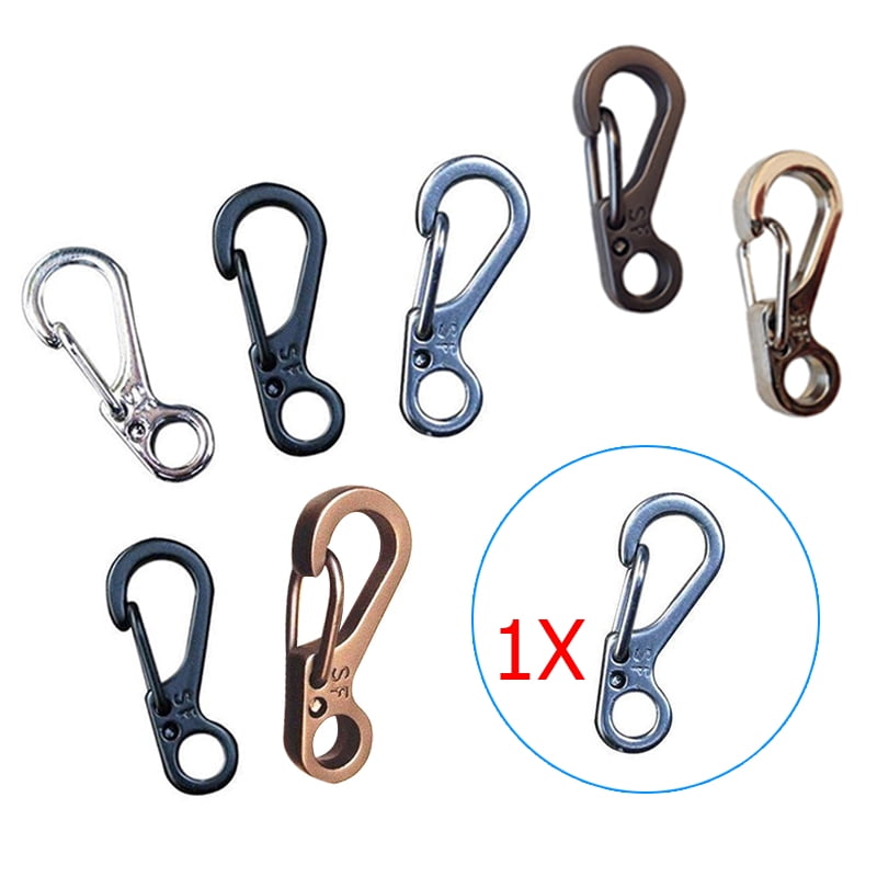5PCS Mini EDC Gear Key Rings Spring Buckle Paracord Carabiners Accessories HOT 
