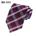 thumbnail image 4 of Fvsianol Necktie Business Tie Men Business Tie Lightweight Multipurpose Adjustable Plaid Print Decorative Gentleman Tie, 4 of 8