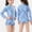 Light Blue, variant on Odeerbi 6-12 Years Kids Girls Long Sleeve Rash Guard Swimsuits Summer Beach One Piece Athletic Training Swimsuit Hawaiian Surfing Swimwear Sun Protection Bathing Suit