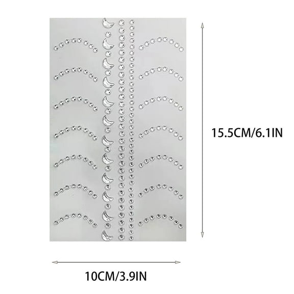Michellecmm Face Gems Eye Self Adhesive Crystal Rhinestones Face Jewels Stickers for Makeup Holiday Party