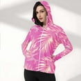 thumbnail image 2 of Xfvqtps Womens Light Jacket with Thumb Hole Sun Protection Cooling Ice Silk Hoodie Full Zip Flower Print Shirts for UV Outdoor Hiking Running Multicolor-01, 2 of 7