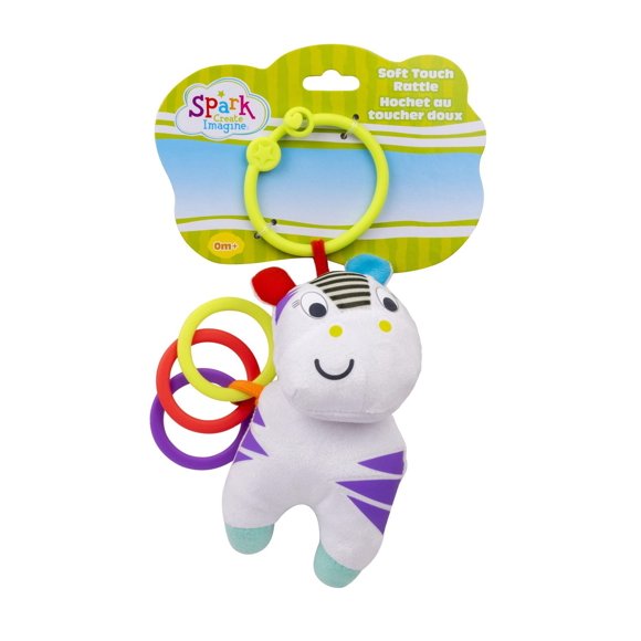 Spark Create Imagine Soft Touch Zebra Rattle