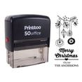 thumbnail image 1 of Printtoo Personalized Black Self Inking Custom Stamp Custom Christmas Rubber Stamper -68 x 30 mm, 1 of 6