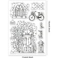 thumbnail image 6 of DIY Street Scenery Clear Stamps Tree Door Bike Silicone Stamps Windows PostboxTransparent Rubber Seal Stamps for Card Making DIY Scrapbooking Crafting Photo Album Journal Decor DIY, 6 of 8