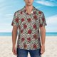thumbnail image 2 of Fotbe Leopard Print Rose Camisa Hawaiana para Hombre Unisex – Camisa Casual de Verano con Botones de Manga Corta de Algodón y Lino,Medium, 2 of 7