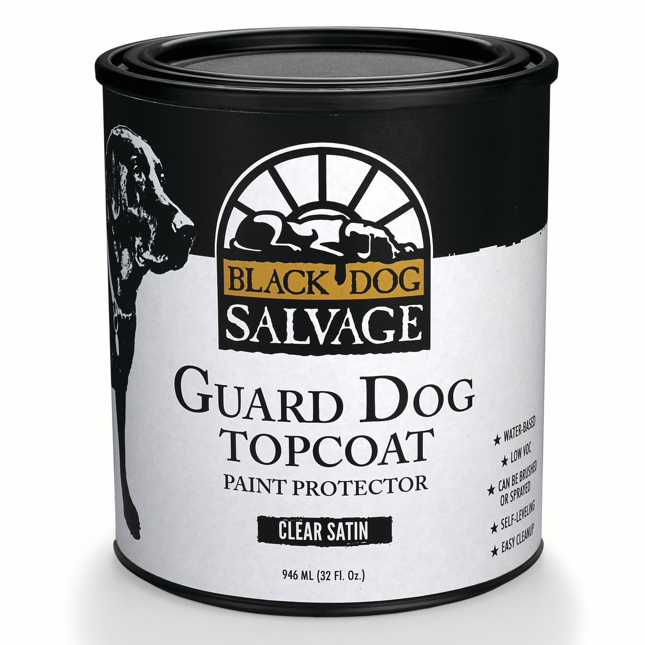 Black Dog Salvage "Guard Dog" Furniture Paint Topcoat, Satin, 946ml