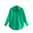 thumbnail image 1 of Zevity, nuevas camisas informales de popelina ajustadas de Color caramelo para mujer, blusa de manga larga para mujer de oficina, blusas Chic Chemise LS9405 Tan Jianjun unisex, 1 of 2
