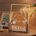 thumbnail image 1 of Luz de noche de dinosaurio personalizada con nombre, regalos de cumpleaños de Navidad para niños personalizados, luz de noche de acrílico, decoración de guardería para niños personalizada, lámpara de, 1 of 6