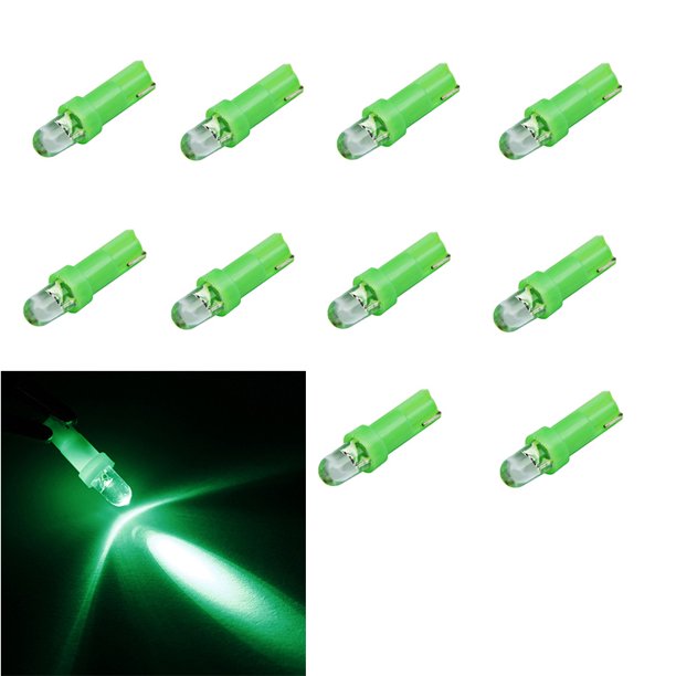 10/1 pzs foco Led T5 W3W W1.2W CristalBlue Led Canbus luces interiores del coche tablero huangjie unisex