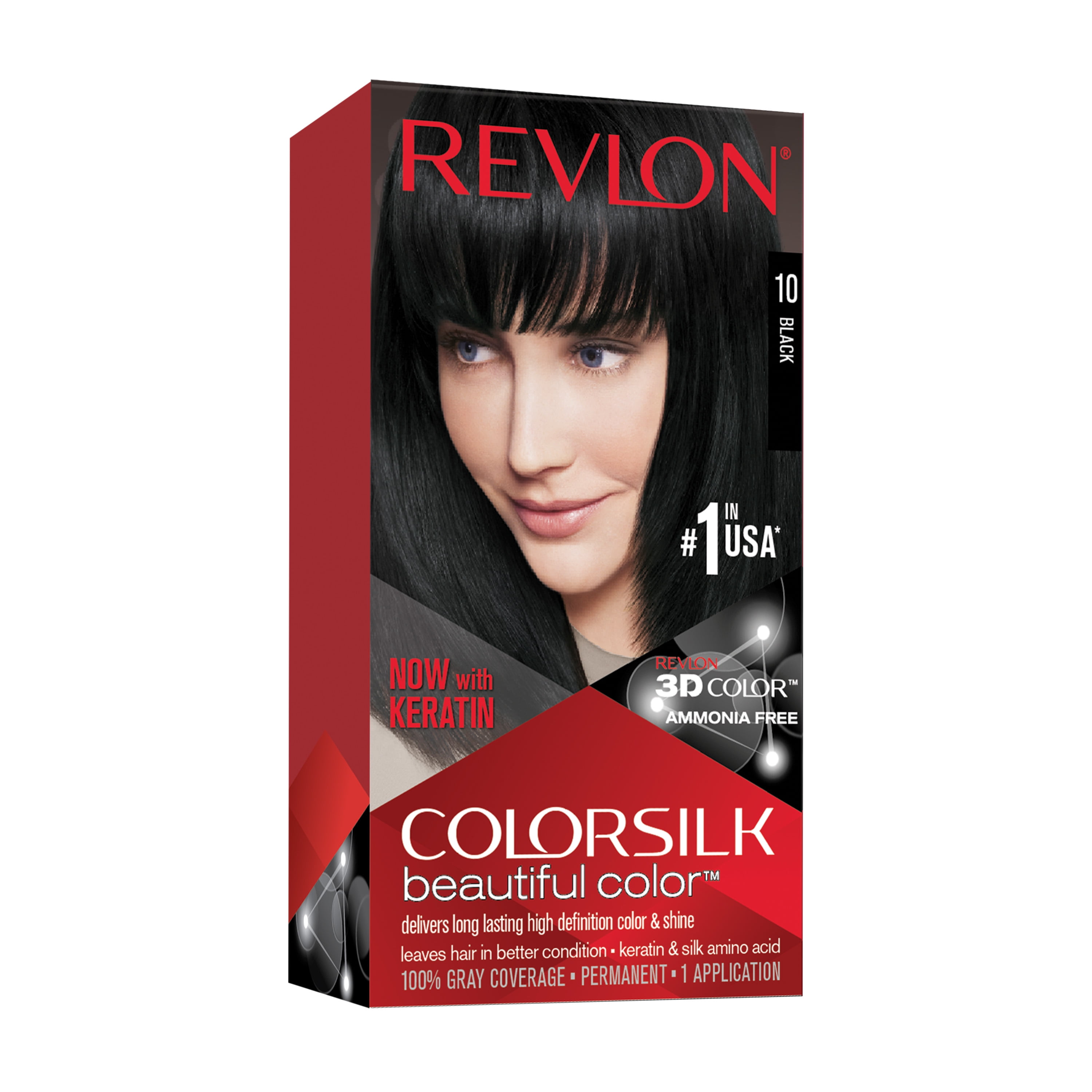 Revlon Colorsilk Permanent Hair Colour - 10 Black 
