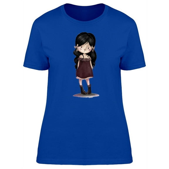 Goth Kid Dark Purple Dress T-Shirt Women -Image by Shutterstock, Female XX-Large