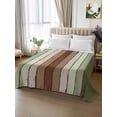 thumbnail image 2 of Sage Green Flat Sheets Only Twin XL Size, Soft Breathable Bed Top Sheets for Mattress, Farmhouse Wood Grain Vintage Brown Striped Luxury Bedding Flat Sheets for Home Hotel Bedroom Bed Protection, 2 of 9