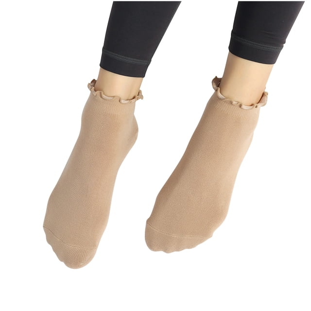cfhntfmh Ruffle Ankle Socks for Women Casual Cute Socks Soft Cotton Socks Low Cut Crew Ruffle Socks