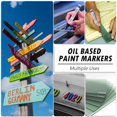 White Paint Markers, 8 Pack OilBased Waterproof Quick Dry and