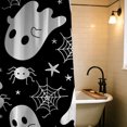 thumbnail image 6 of Halloween Shower Curtain, Cute Ghosts Polyester Fabric Bathroom Decor Curtain, Machine Washable Waterproof, Halloween Holiday Gift for Women Men, 72 x 72 Inches, 6 of 7