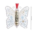 thumbnail image 5 of Christmas Cash Gift Ornament, Plastic Butterfly Design D Cash Gift Holder, with Hanging Ribbon for Xmas Tree Wreath and Garland, 5 of 5