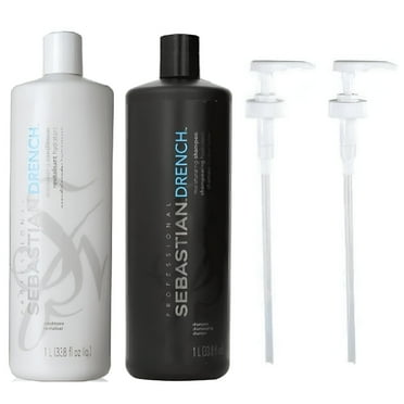 Sebastian Drench Moisturizing Shampoo and Conditioner Liter Duo, 33.8 Oz 2 Pumps