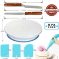 thumbnail image 3 of 73-Piece Cake Decorating Supplies Kit for Beginners - 24 Icing Piping Tips, Cake Rotating Turntable, Chocolate Mould, Pastry Nozzles Bags and More Accessories - Baking Supplies, 3 of 11