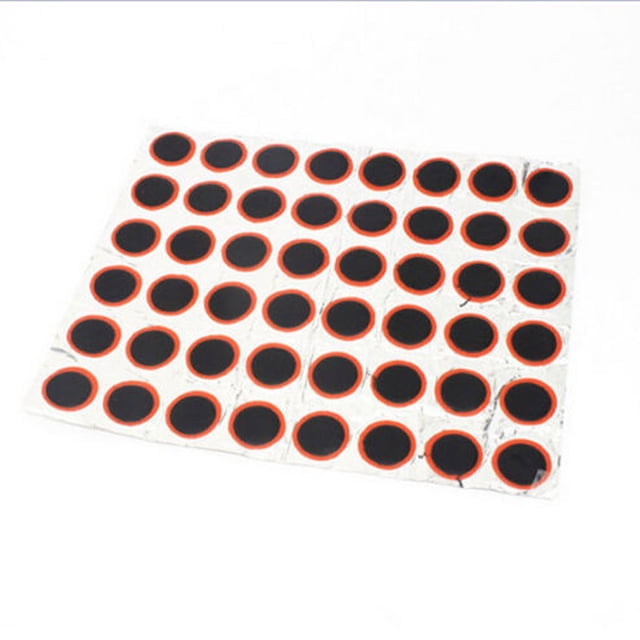 48 Piezas Parches De Goma Redondos Para Cámara De Aire Del Neumático De Bicicleta Bici 25mm Sunnimix Parches de reparación de bicicletas