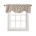 thumbnail image 7 of Tie Up Valance Curtain for Kitchen, Beige Morocco Geometric Pattern Rod Pocket Short Curtains Adjustable Tie-Up Shade Valances, Vintage Abstract Art Window Treatment for Bathroom Living Room Bedroom, 7 of 7