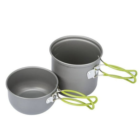 Camping Cookware Set Campfire Cooking Utensils Folding Cookset Outdoor Hiking Backpacking Pot Bowls Mesh Carry