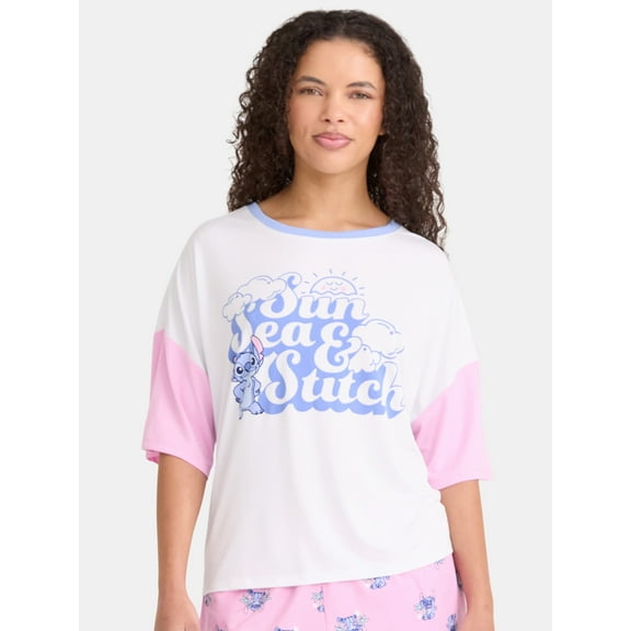 Disney Stitch Women's Sleep Tee, Sizes XS-3X