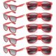 thumbnail image 1 of 10 pairs of sunglasses adult party gifts vintage classic sunglasses (red frame), 1 of 3