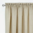 thumbnail image 2 of Woven Trends Two-Tone Window Curtain Valance, Double Layer Short Valance Small Window Curtains for Bathroom Living Room and Kitchen, Beige/White, 58" (W) x 14" (L) Valance, 2 of 7
